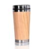 HEM Crafts Bamboo Stainless Steel Coffee Travel Mug Tumbler With Leak-Proof Cover 02