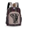Elephant Printed Small Hemp Backpack