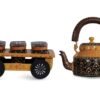 HEM Crafts Hand Painted Kettle with 6 Hand Painted Glasses & Wooden Tray_25